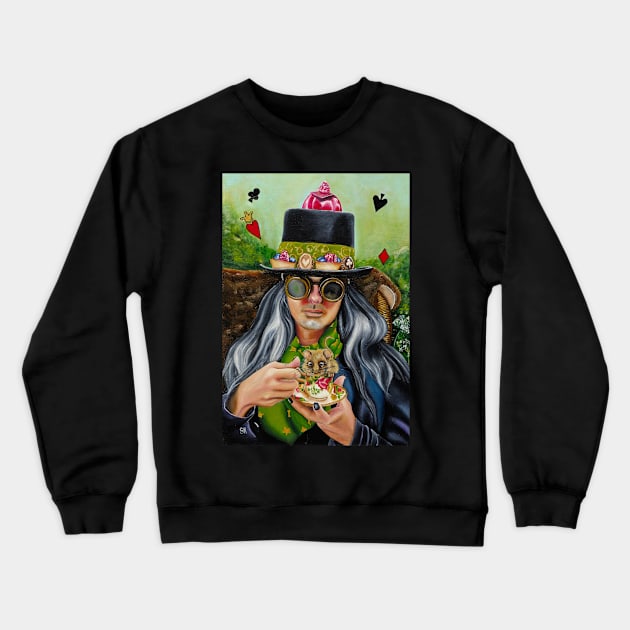 A Mad Tea-Party Crewneck Sweatshirt by starblueshell